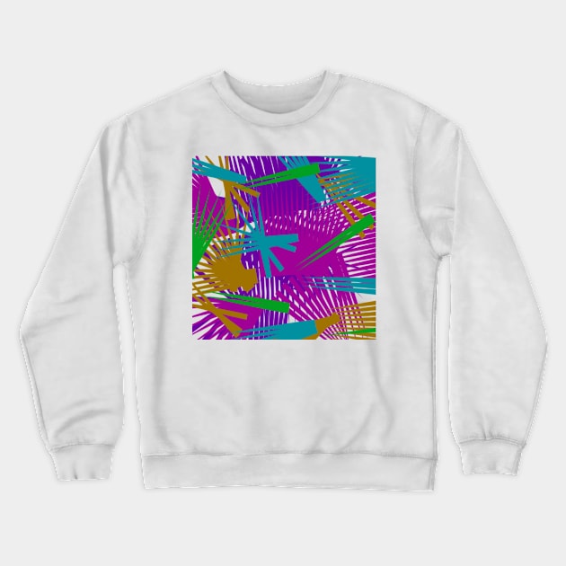 red blue green abstract spikes texture background Crewneck Sweatshirt by Artistic_st